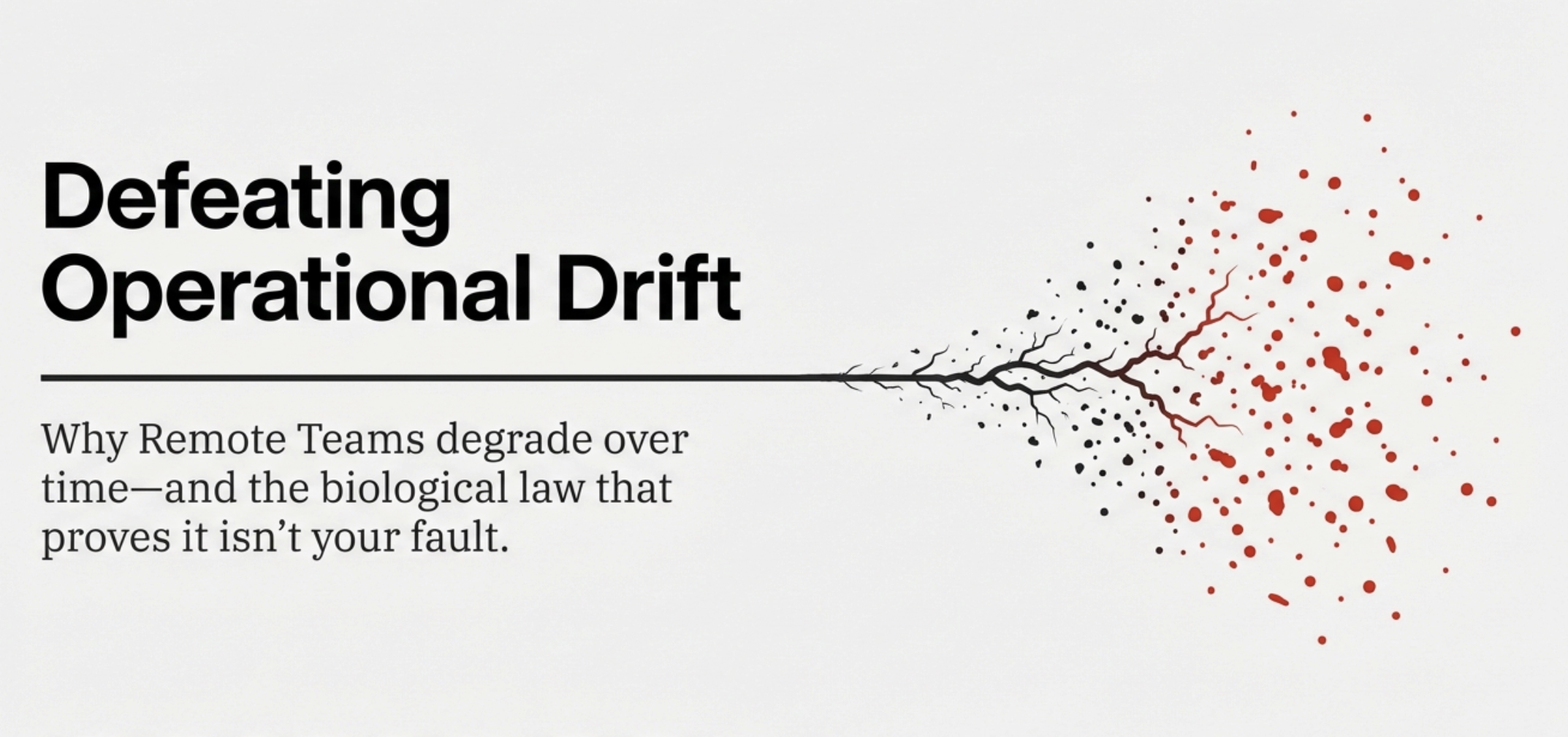 Illustration explaining Operational Drift and why remote teams degrade over time.